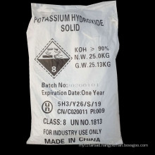 factory price white flake caustic potash potassium hydroxide 90% KOH